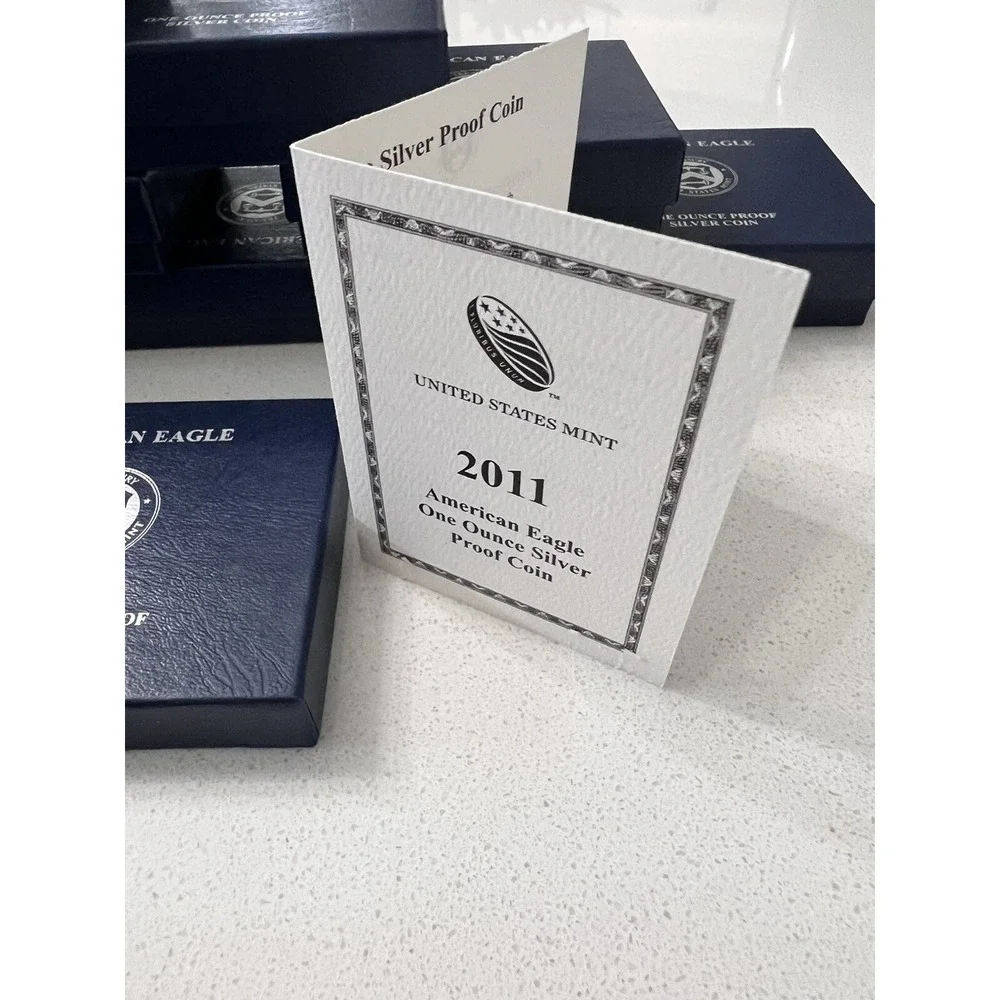 American Eagle One Ounce Proof Silver Coin Box Set COA - NO COIN